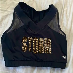 Storm Cheerleading Sports Bra Varsity Size Large or Medium
